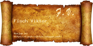 Fisch Viktor névjegykártya